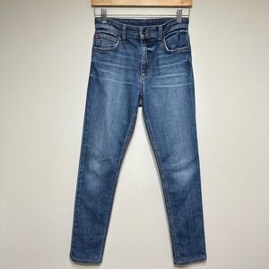 Joe's Jeans Original Slouched Slim Japanese Denim Womens 24 Blue Distressed Chic